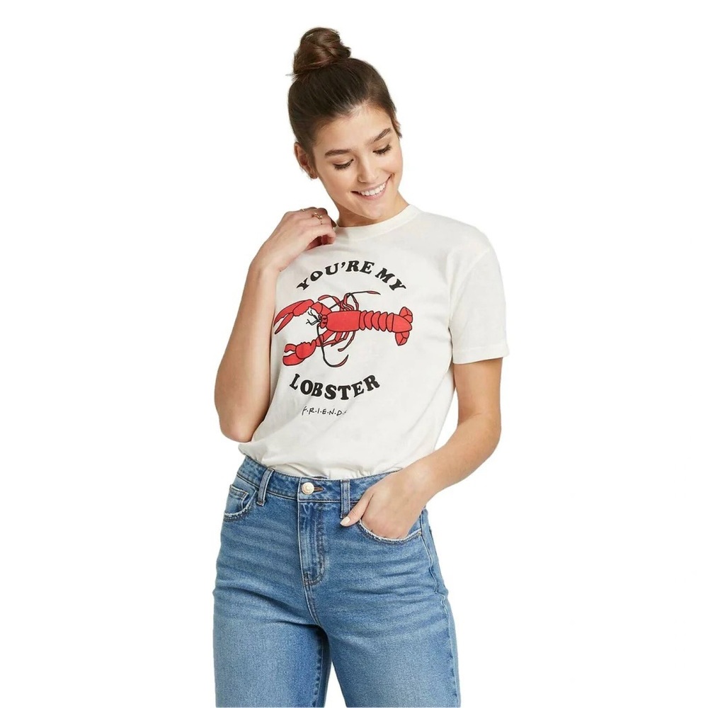 ❗️Sold❗️Friends • "You're My Lobster" Short-Sleeve Graphic Tee • Cotton Blend - Picture 6 of 7